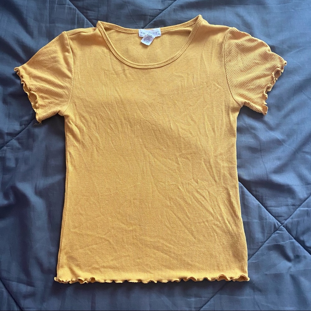ribbed yellow top
